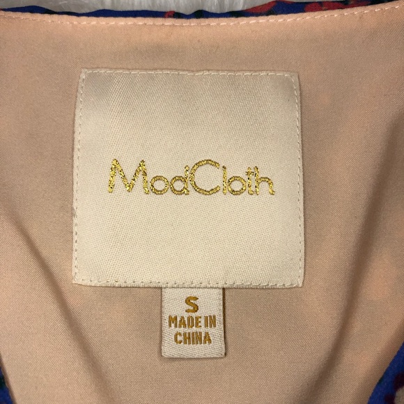 ❌SOLD❌ModCloth Floral Striped Front Tie Collar - Picture 6 of 7